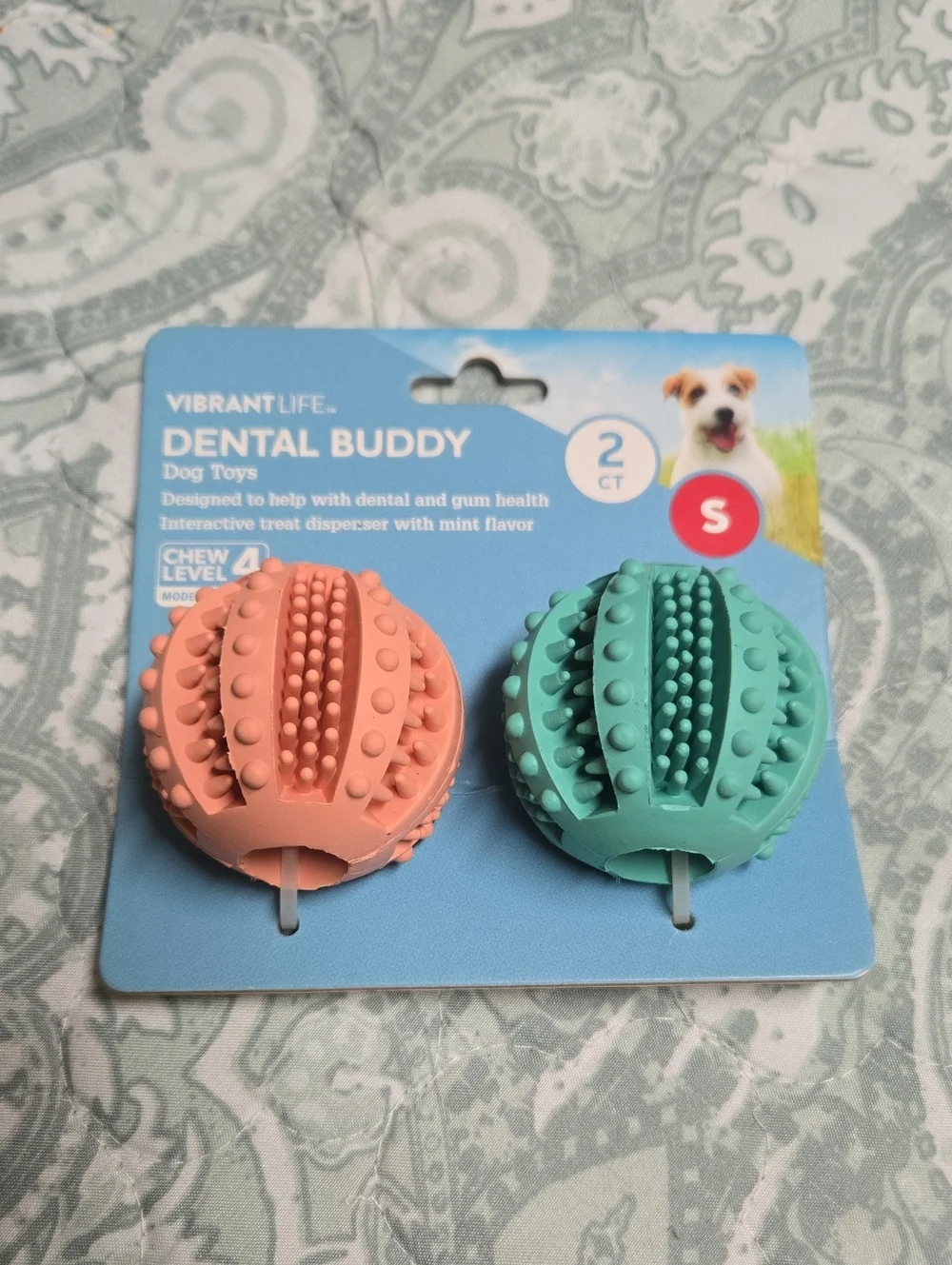 Vibrant Teal Textured Dental Ball - Vibrant Life